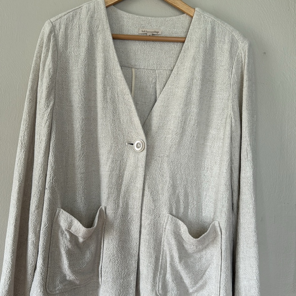 Soft Surroundings cream cardigan small - Picture 2 of 5